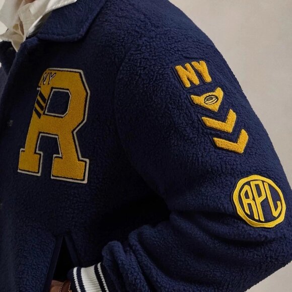 Polo Ralph Lauren Varsity Football Fleece Varsity Letterman Jacket (KM0010) - Picture 5 of 5